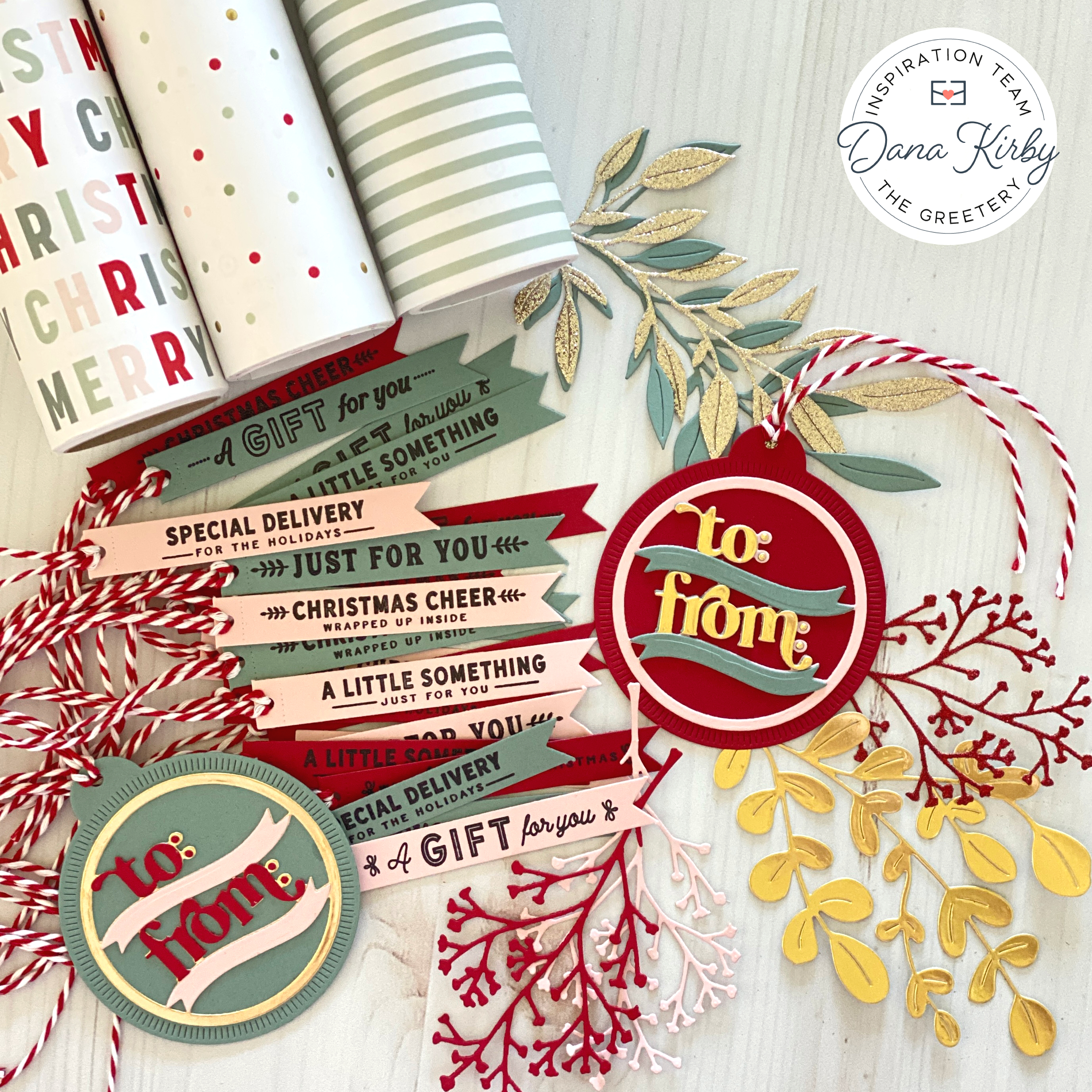 Merry Mistletoe Foil-Pressed Wrapping Paper by On Friday We