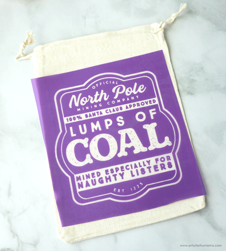 Christmas Lump of Coal Gift Bag