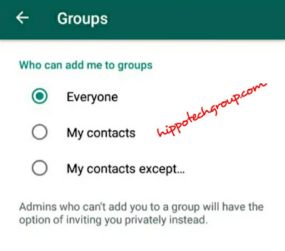 Control on Who Can Add You to Whatsapp Groups4