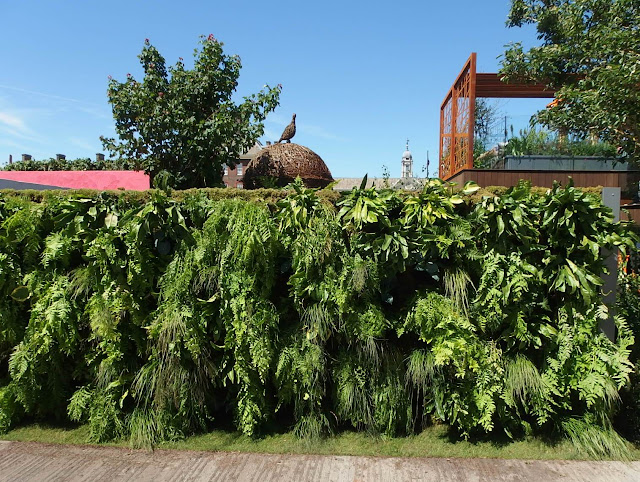 This verdant living wall forms part of the lower level of Kate Gould's City Living Fresh garden