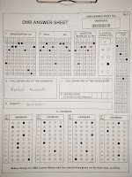 class 11, class 12 omr sheet fillup