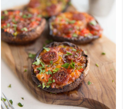  Pizza Stuffed Portobello Mushrooms #dietfood