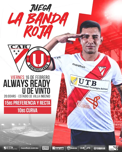 Venta de Entradas Always Ready vs Universitario de Vinto