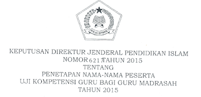 Daftar Peserta UKG Kemenag 2015