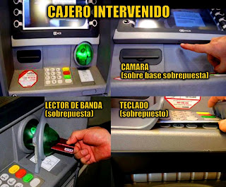 cajero intervenido para clonar tarjetas