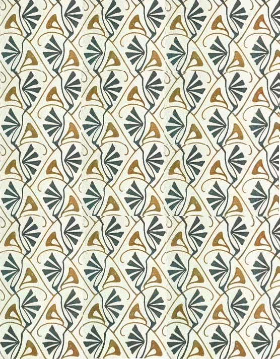 Textile design c1901 Much of the design work certainly as the pieces in 