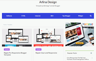 Template Blogger Premium Arlina Design