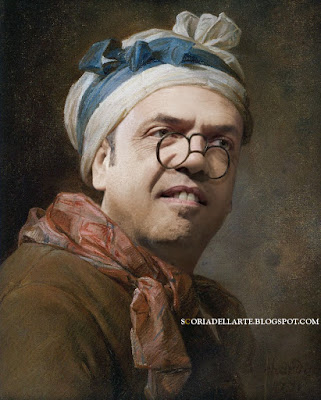 fotomontaggi di politici nelle opere d'arte moderna- Angelino Alfano-Jean-Baptiste-Siméon Chardin