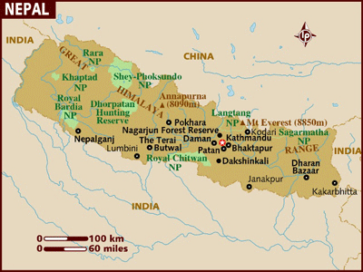 nepal map
