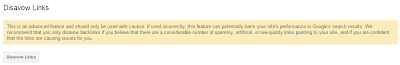 disavow message