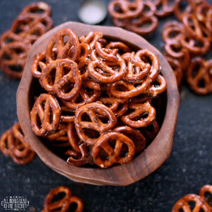 Sweet 'n Spicy Dr Pepper Glazed Pretzels