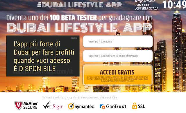 Guadagnare soldi con Dubai lifestyle app è possibile o è una truffa?