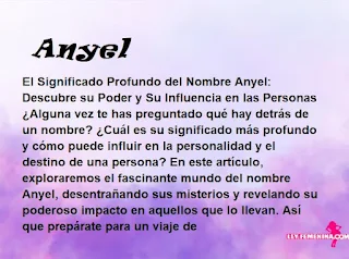 significado del nombre Anyel