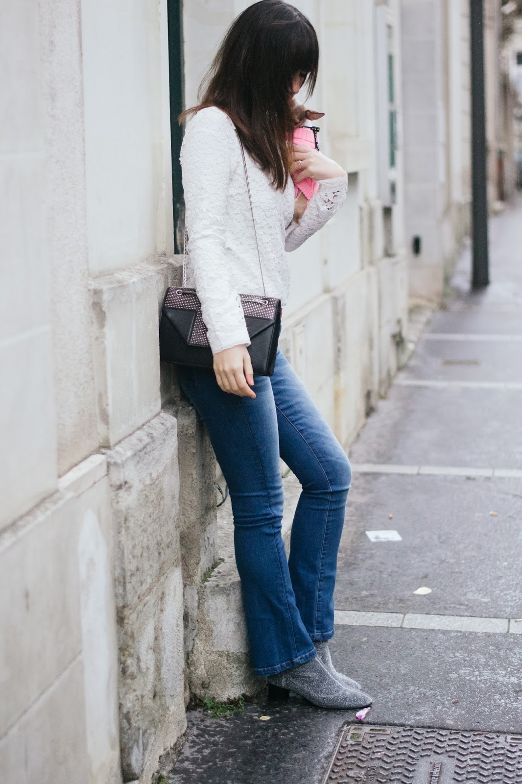 Parisian fashion blogger, style, look, mode, paris, promod, jeans, flared jeans