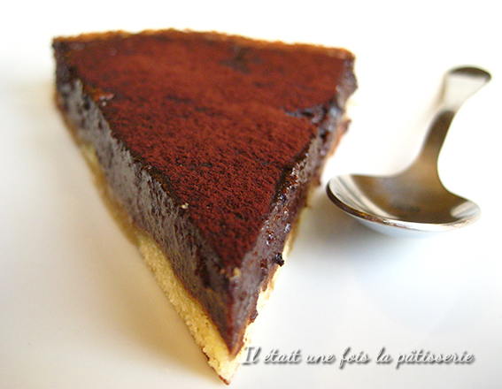 Tarte au chocolat ganache fondante et pâte croustillante