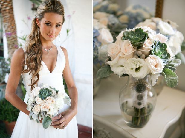 Gorgeous Wedding Hair and bridal bouquet 