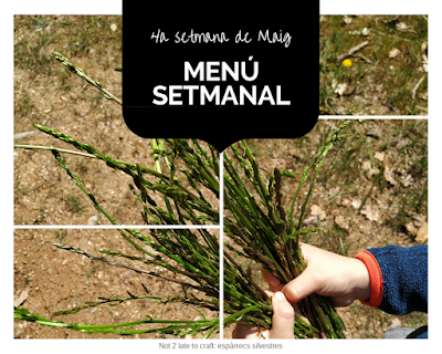 Not 2 late to craft: menú setmanal maig 2019