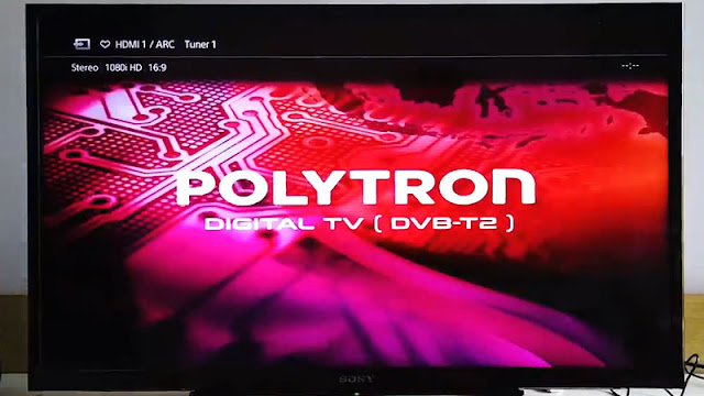 tampilan awal  set top box polytron PDV 620T2 DVB-T2