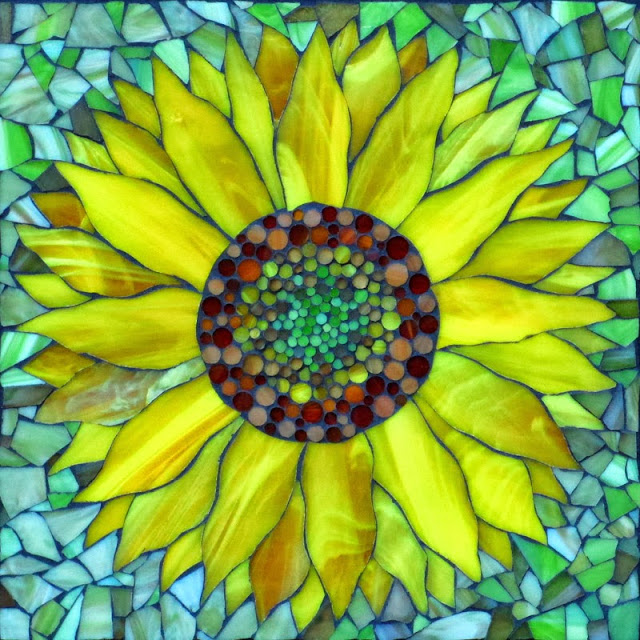 Kasia Polkowska Art: Mosaic Flower Series