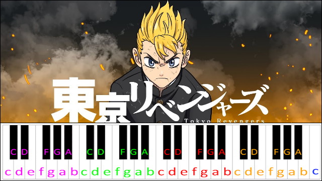 Cry Baby (Tokyo Revengers OP) Piano / Keyboard Easy Letter Notes for Beginners