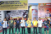 Gedung Koni Jadi Saksi Kejuaraan Badminton PB Demokrasi Cup I 2023