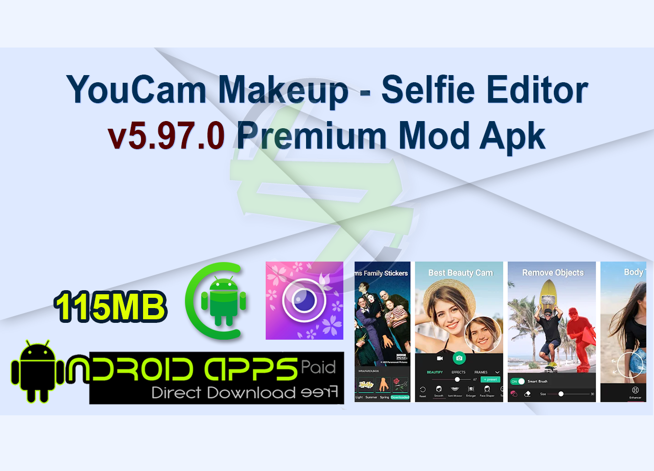 YouCam Makeup – Selfie Editor v5.97.0 Premium Mod Apk