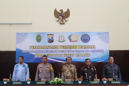 Kapolres Lumajang Hadiri Perjanjian Kerja Sama dan Launching Aplikasi e-BERPADU