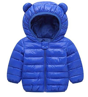Smiela Kids Winter Warm Lightweight Down Jacket Cotton Lining Padded Hooded Coat Outerwear