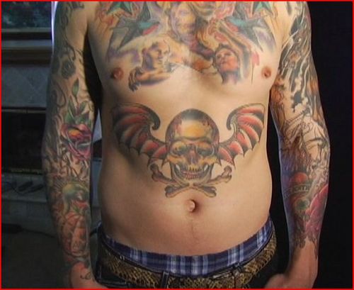 wing tattoos on chest