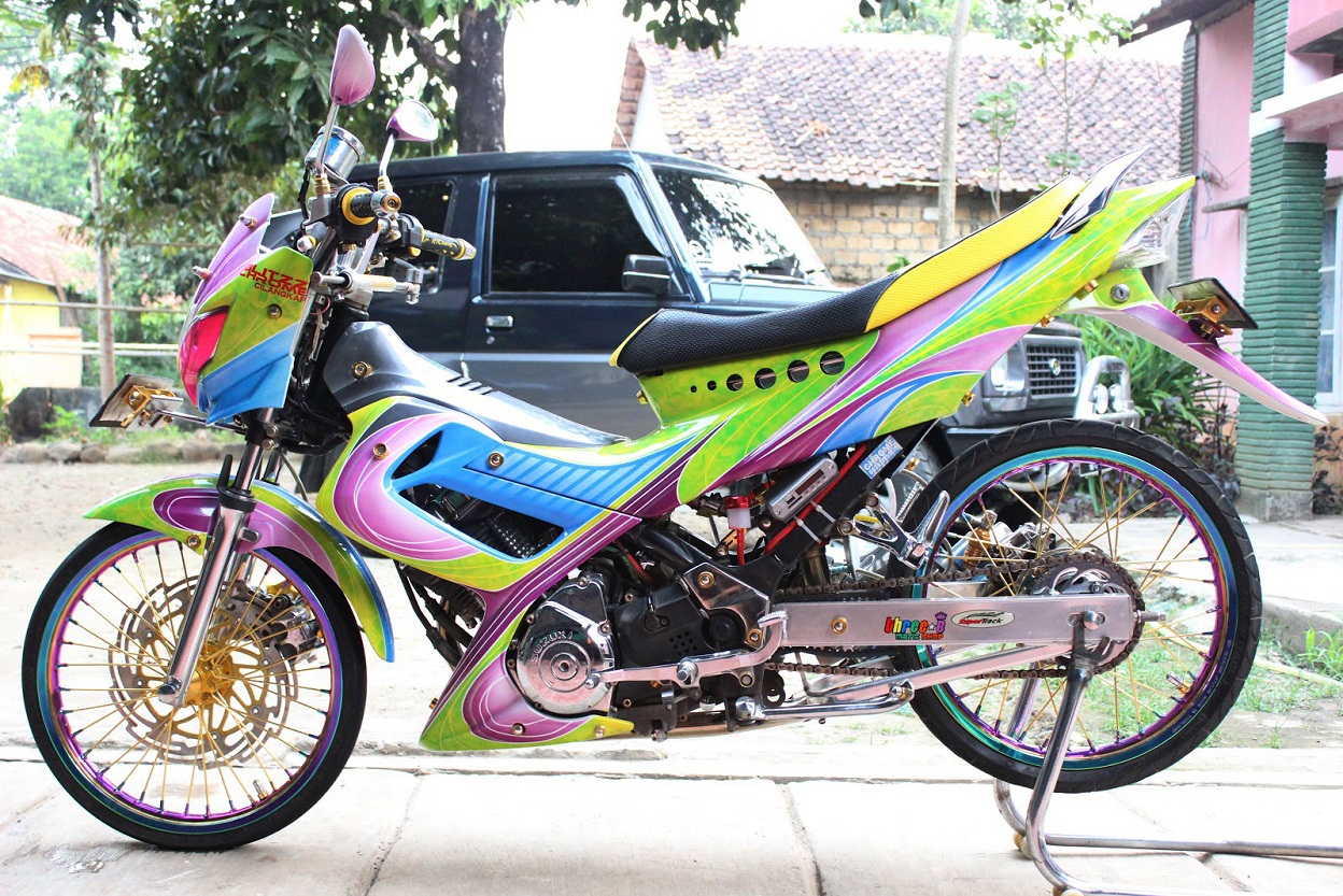 Download Kumpulan Modifikasi Motor Satria Fu Hitam Abu Abu Terbaru