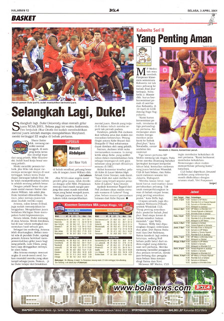 BASKET: SELANGKAH LAGI, DUKE!