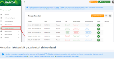 Riwayat Kehadiran Masook