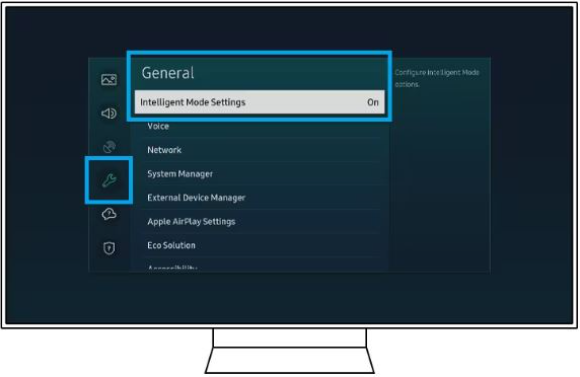 Cách bật/tắt chế độ Intelligent Mode trên tivi Samsung
