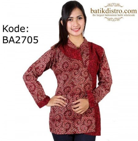 42+ Model Baju Batik Kerja Lengan Panjang Terbaru 2018 