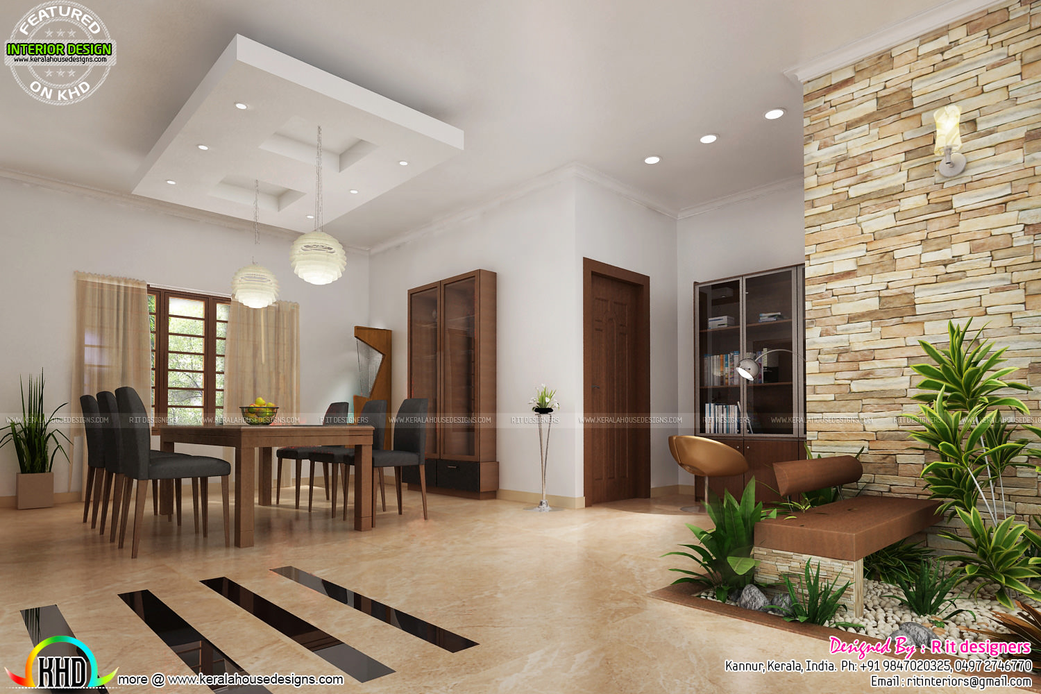  House  interiors by R it designers Kerala home  design and 