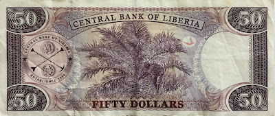  Liberia 50 Dollars banknote