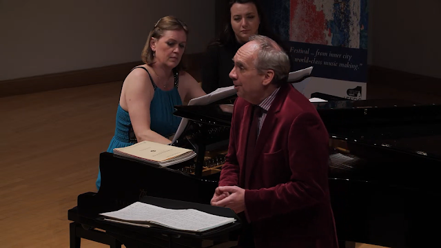 Anna Tilbrook, James Gilchrist - Leeds Lieder Festival 2024 at The Venue, Leeds Conservatoire (Photo from Livestream)