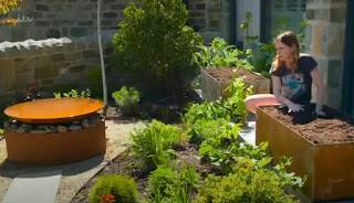 Corten steel water feature and planter