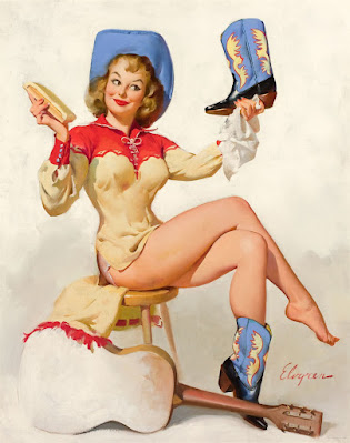 Gil Elvgren Pin-Up Podolatria Pés Feet Fetish