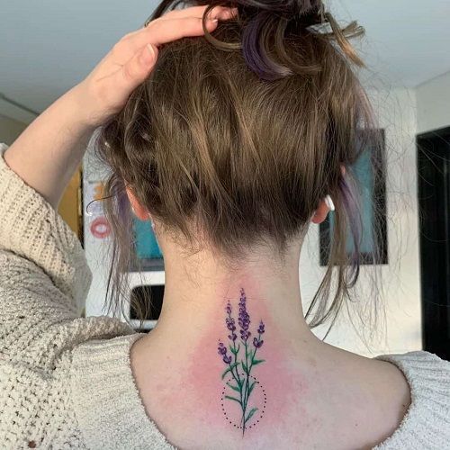 Flower  Minimalist back Tattoo