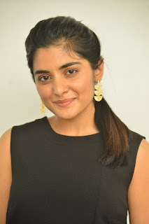 Nivetha Thomas In Black Dress At 118 Movie Interview