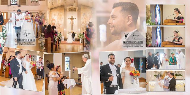 Alt="The photographer and videographer capturing the moments during the ceremony at San Anthony Catholic Church in San Gabriel Ca">.