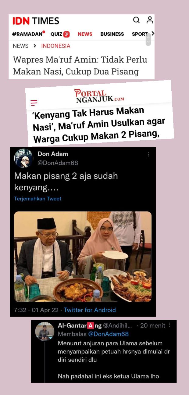 ruf Amin mengatakan Indonesia dianugerahi sumber daya alam yang melimpah Makan Pisang 2 Aja Sudah Kenyang....