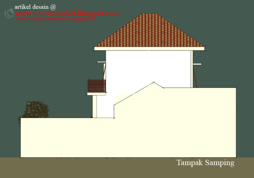 Desain Rumah 004 Desain Gambar  Rumah Tinggal 2 lantai di 