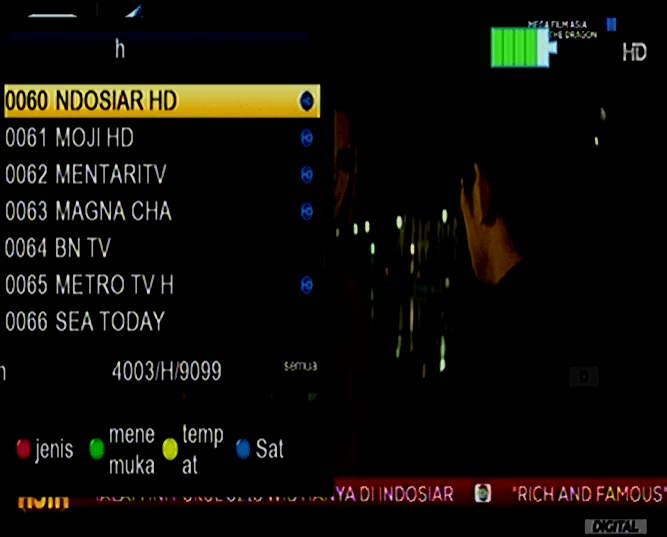 Frekuensi Indosiar TV di Satelit Telkom 4 C-Band 2024