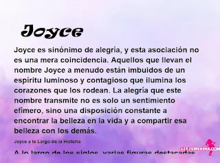 significado del nombre Joyce