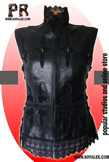 Ladies leather vest