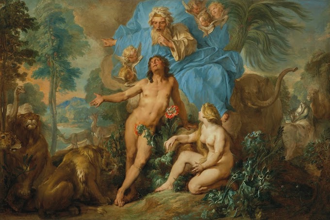 Николя Бертен  -  Изгнание Адама и Евы из райского сада