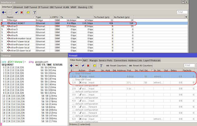 akhir ini router mikrotik aku sering sekali mengalami Flooding DNS  Cara Drop Flood DNS di Router Mikrotik Dengan Query DNS