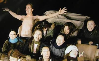 Funny People in Roller Coaster - Photos